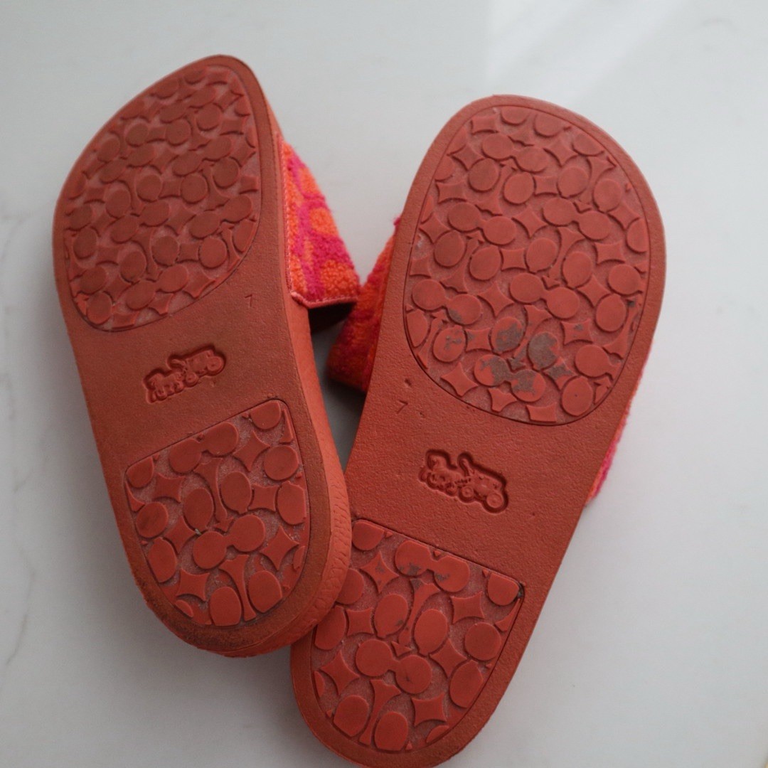 Coach Uli Sport Slide Sandals Salmon/Pink Size 7