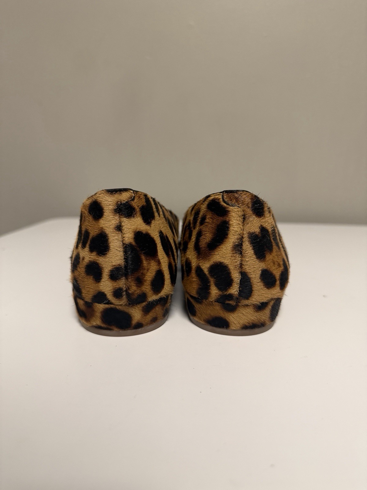 J.Crew Leopard Print Marina Calf Hair Trendy Ballet Pointed Toe Flats US 9.5