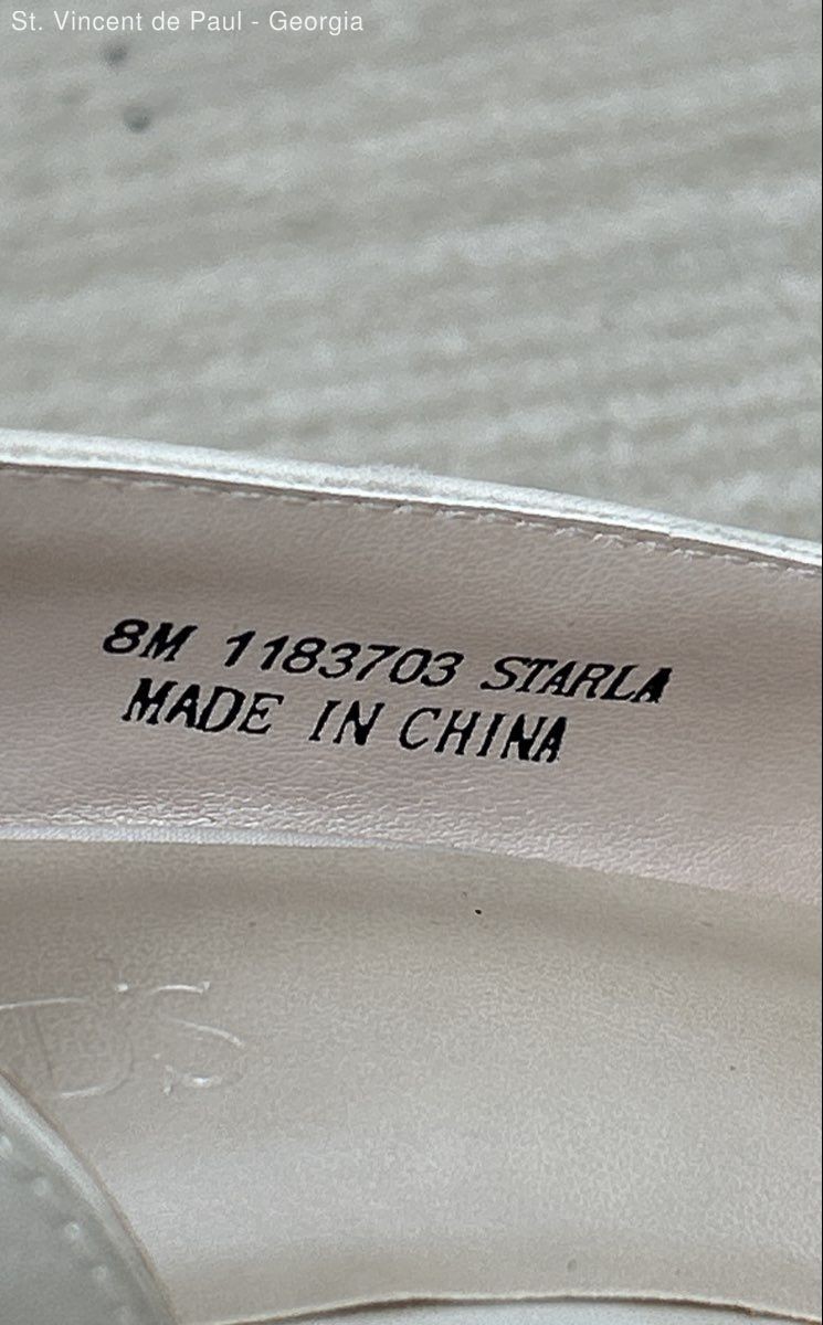 David’s Bridal Starla White Solid Pump Heel Women’s Size 8