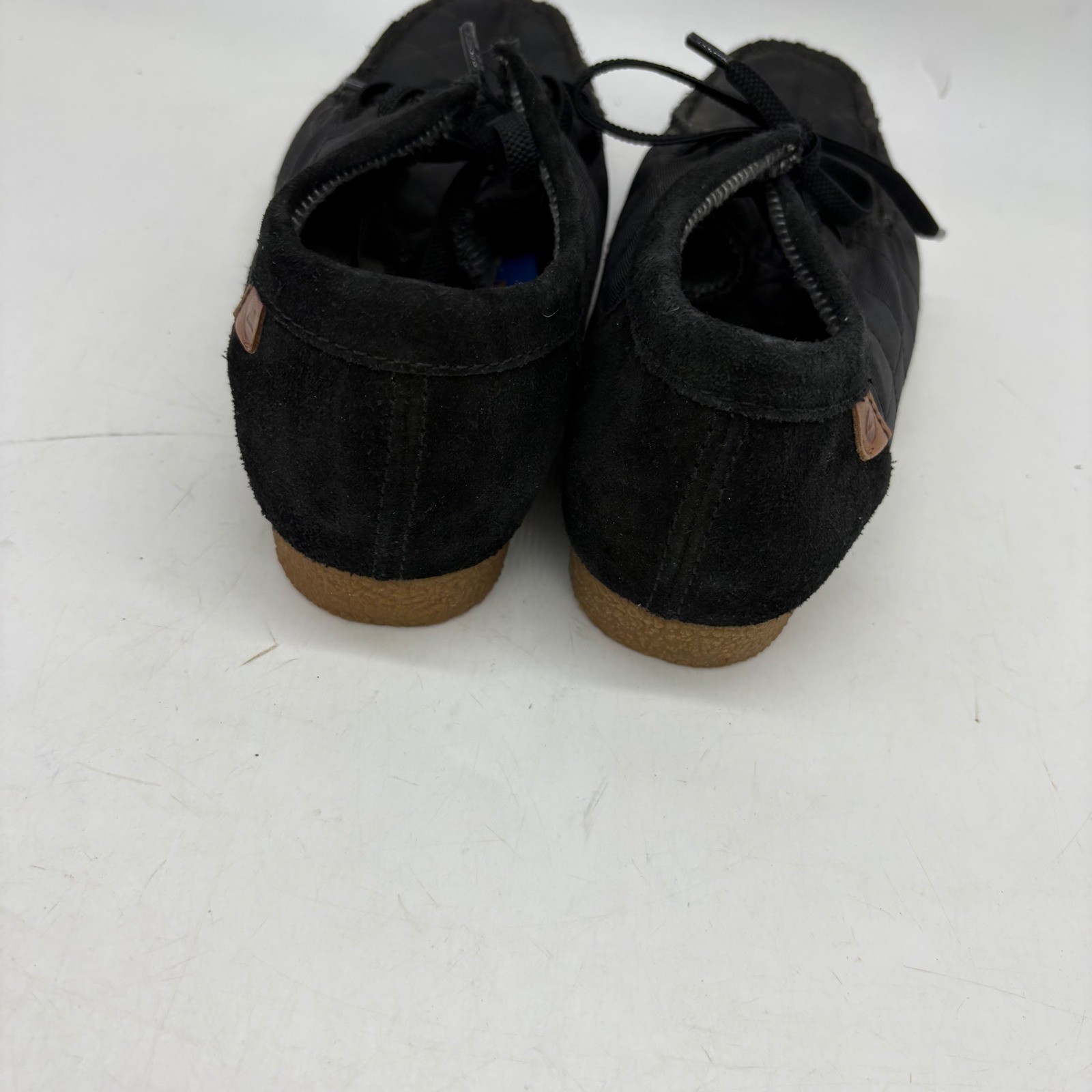 Clarks Wallabee Black quilted Leather Lace Up Shoes Women’s 8.5M
