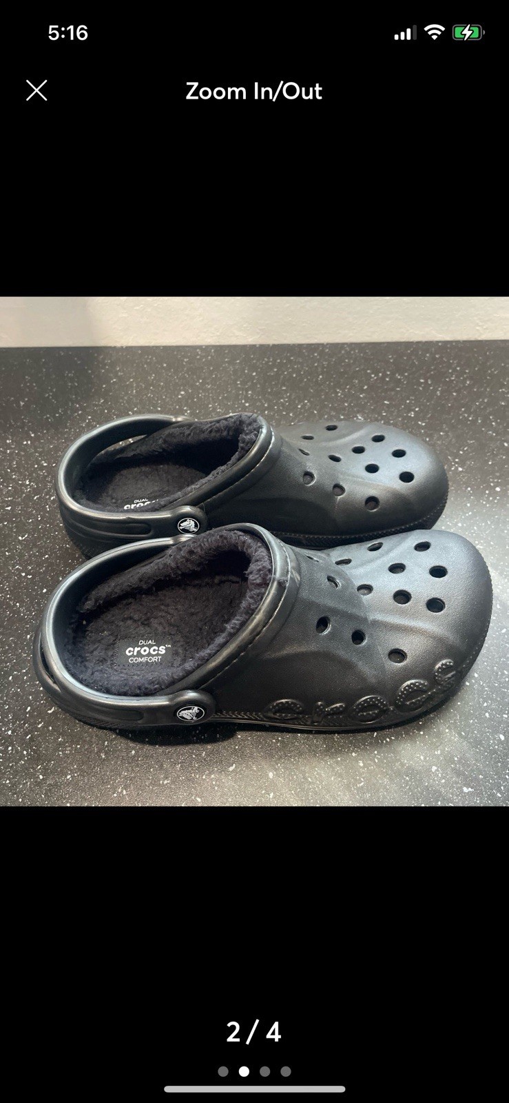crocs bayaband nwot fur Line Clogs Men’s Size 7 Women’s Size 9