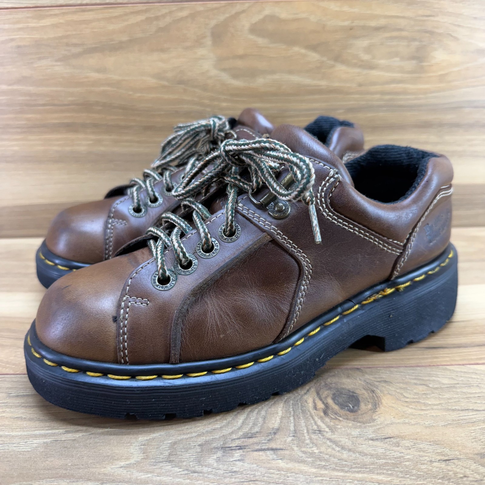 Dr Martens Vintage Y2K Brown Oxford Womens 7 UK 5 ENGLAND Chunky Punk 90’s