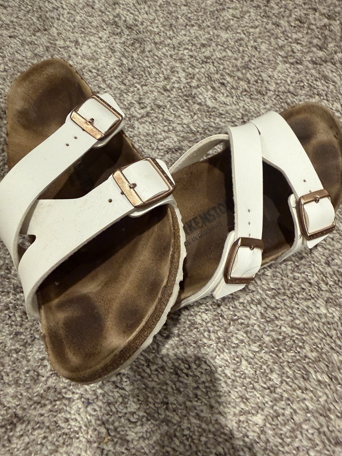Birkenstock Yao Birko-Flor Women’s Sandals, Size US 10/10.5, EU 41, White