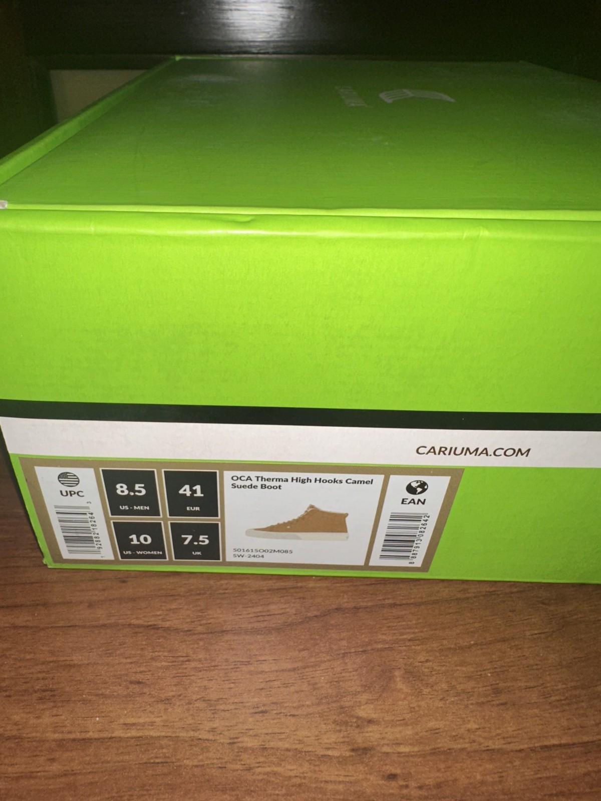 Cariuma Womens OCA High Therma Camel Vegan Suede Sneakers Boot Size 10