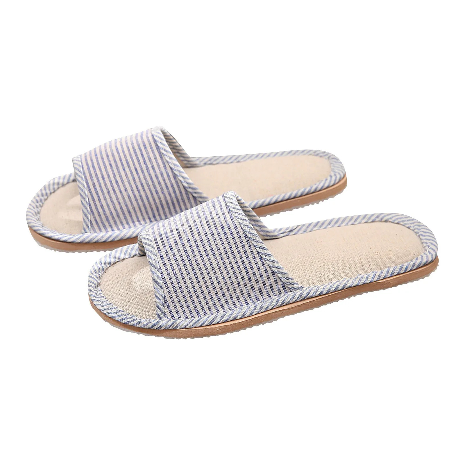 Four Season Linen Home Slippers Women Indoor Bedroom Women House Slides Autumn U