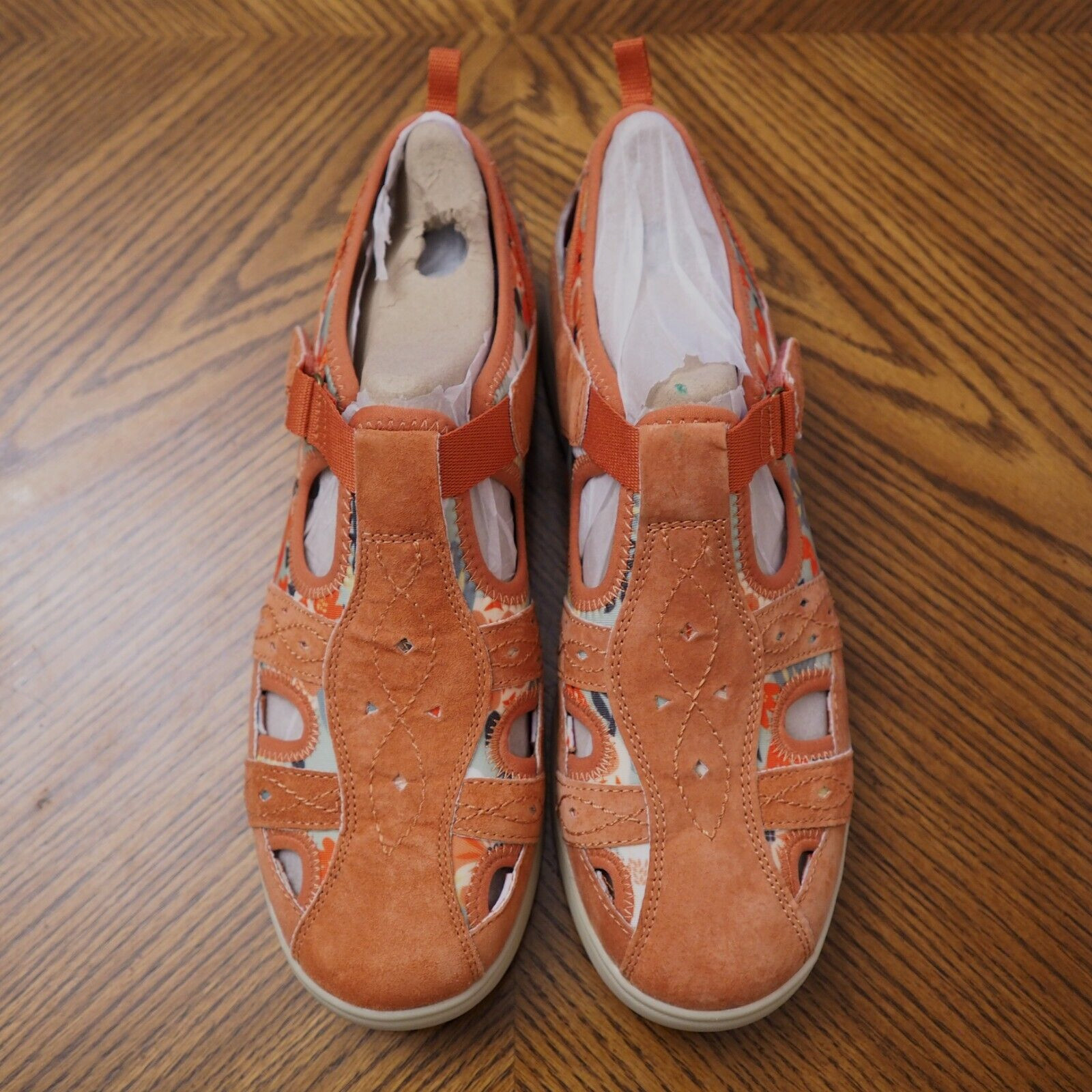 New EARTH ORIGINS Effie Salmon Suede Fisherman Sandals Size 11W