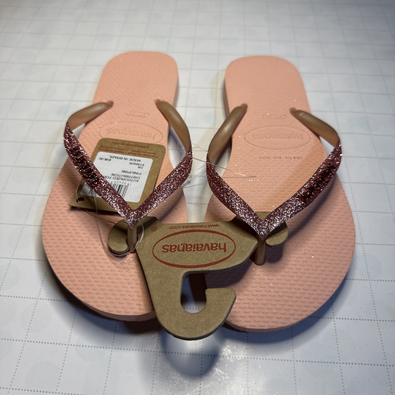 Havaianas Women’s Flip Flop Pink 4146975 Size 7/8 (NWB)