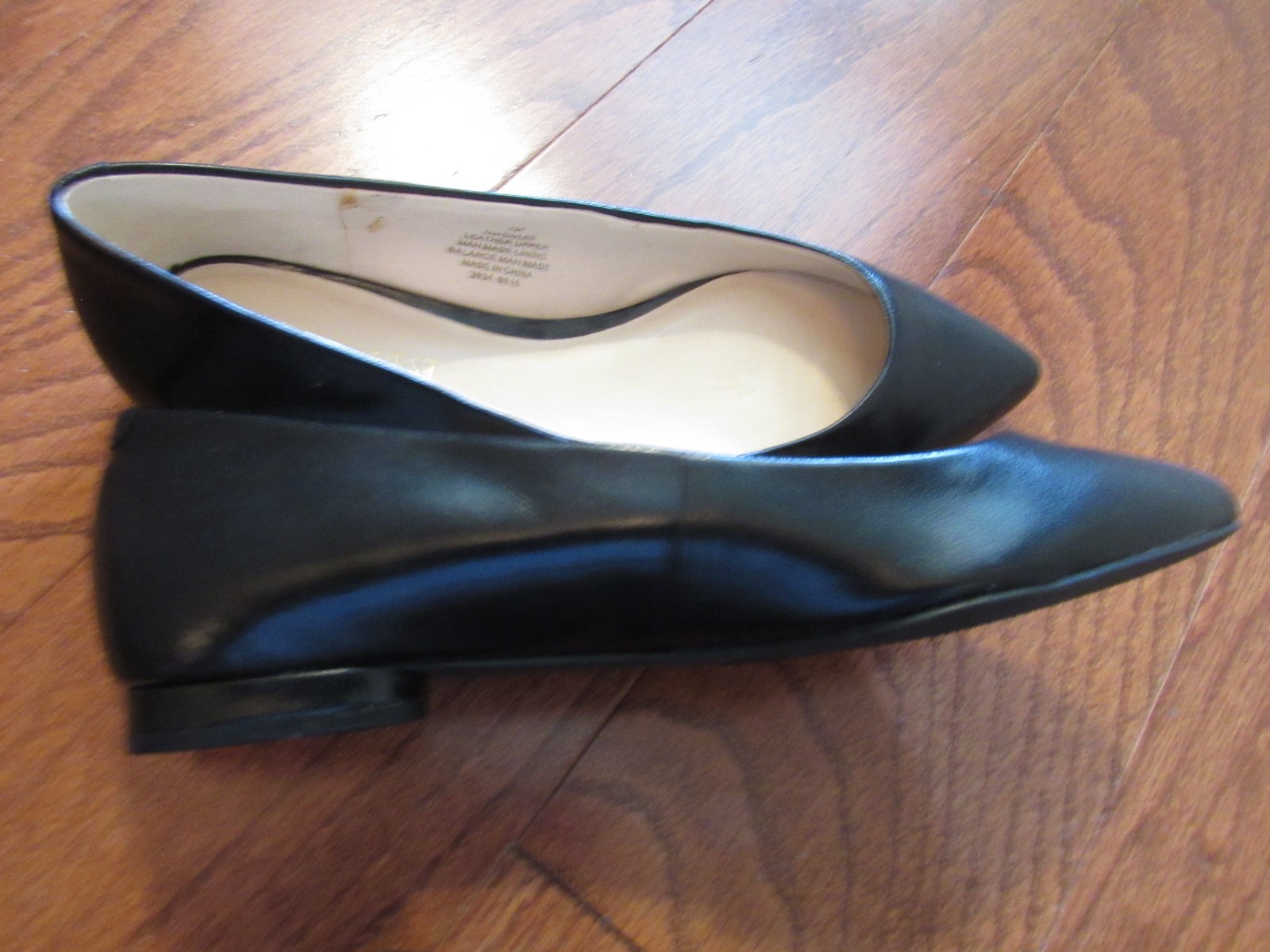 NINE WEST MATTE BLACK FLATS SHOES SZ 7 M