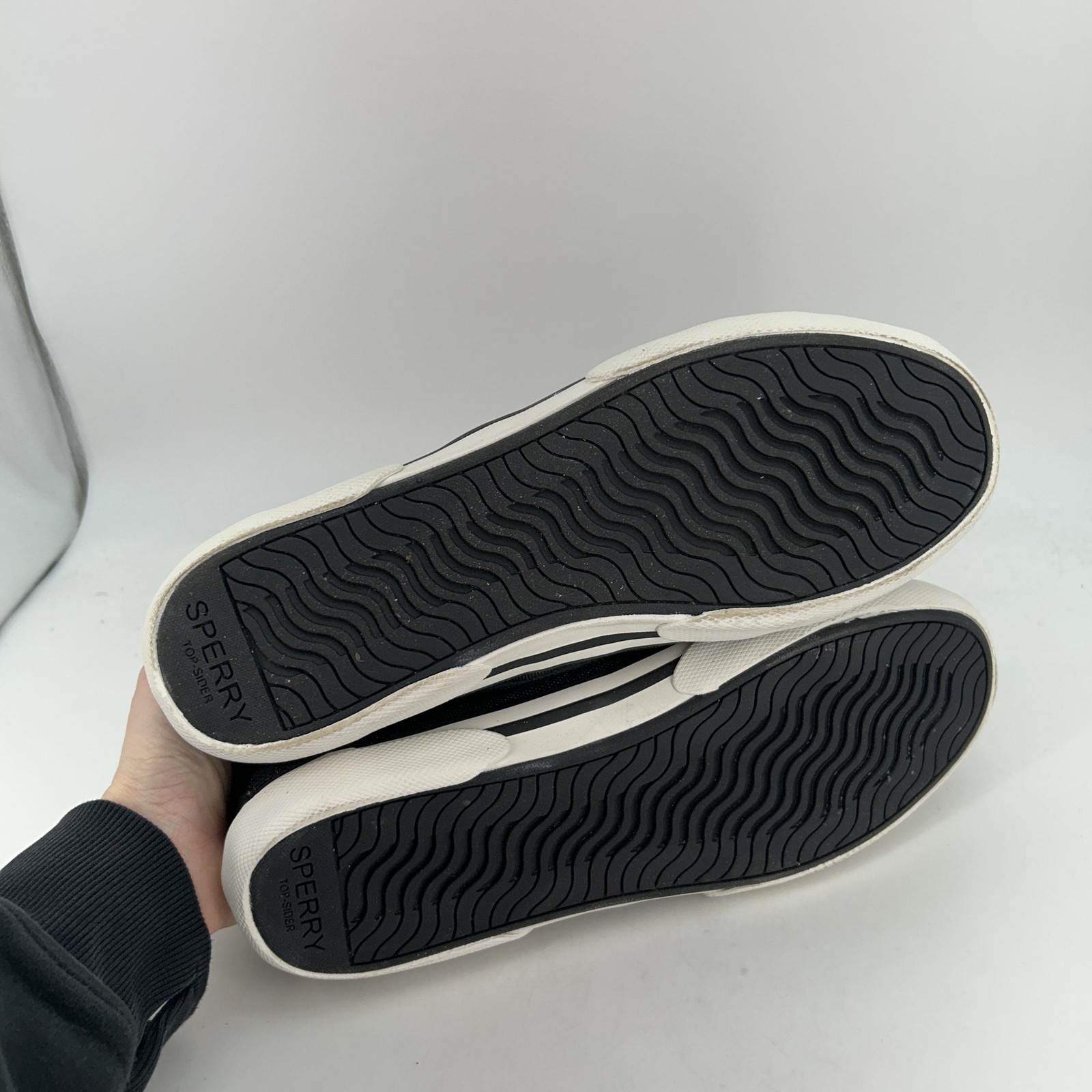 Sperry Pier Wave LTT Shoes Womens Size 10W Black Iridescent Memory Foam Sneakers