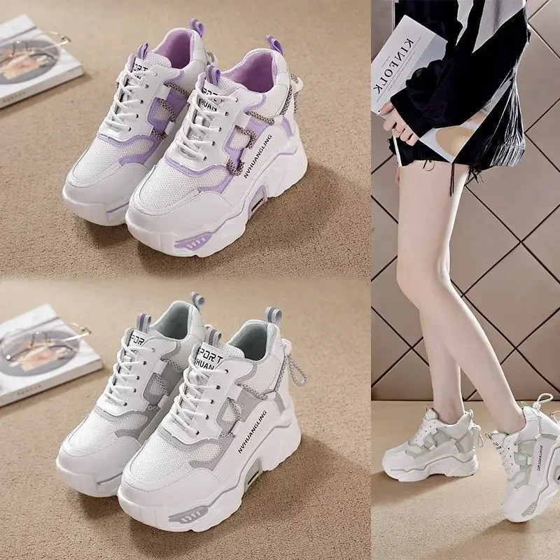Women’s Platform Mesh Sneakers Breathable Casual Walking Wedge Sports Shoes
