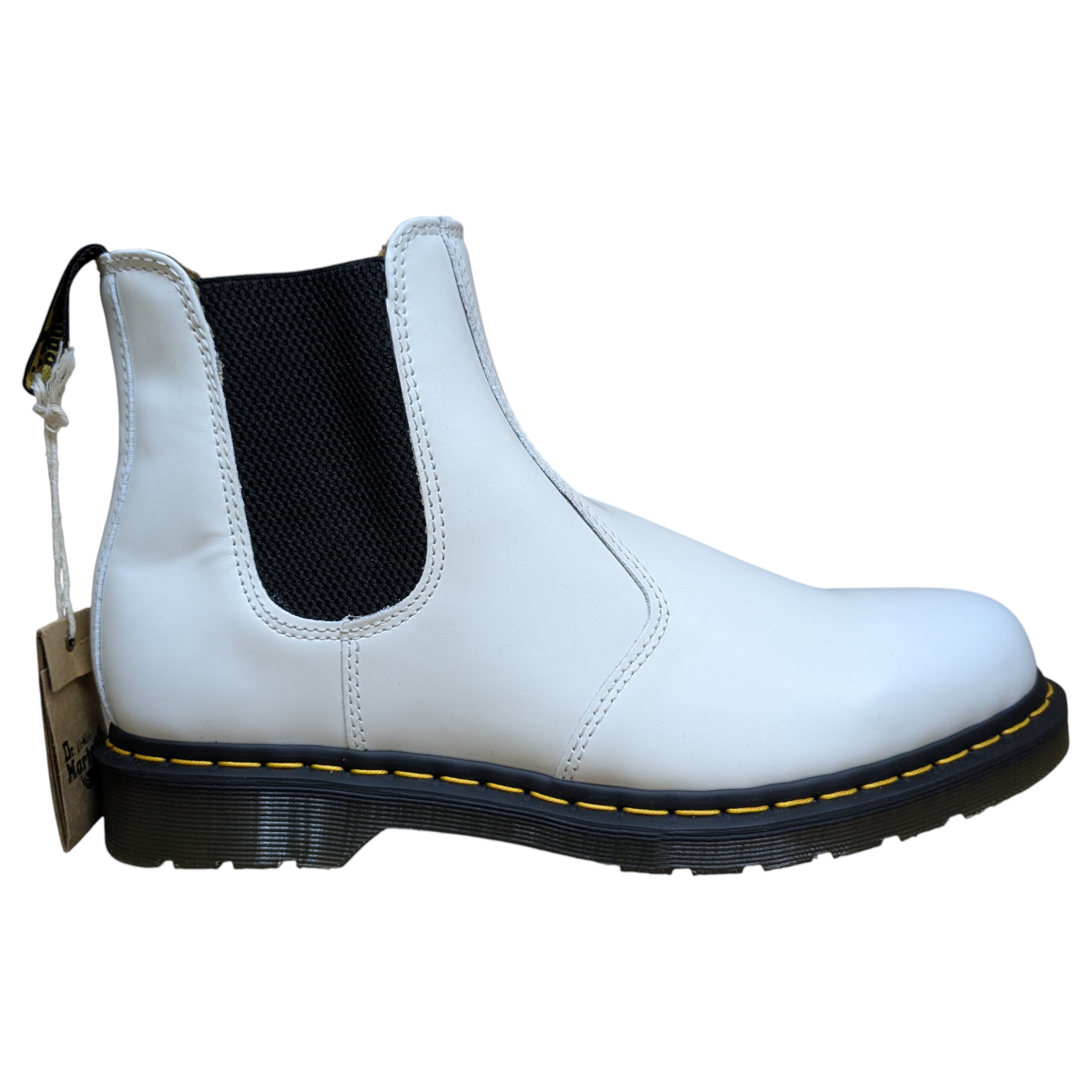 Dr. Marten Unisex Chelsea Platform Boot – Quad White – US Size M11/W12 – 2976-YS