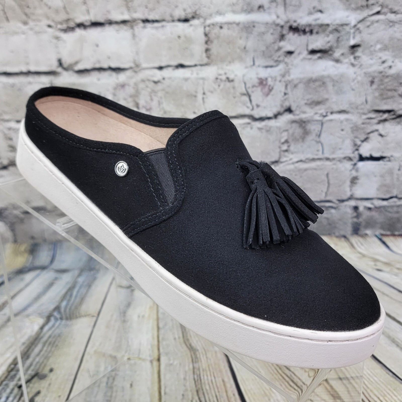 Spenco Celine Slide Slip On Sneakers Women’s 7.5 Black Orthotic Comfort Shoes