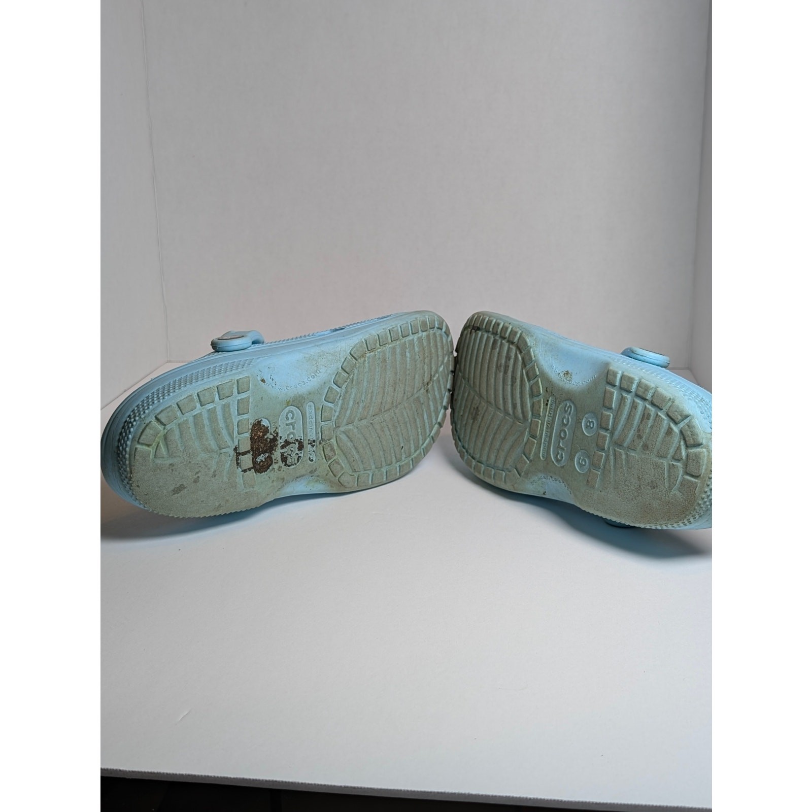 Crocs Classic Clog Womens 8 Light Sky Blue Water Slip On Sandals Shoes M6