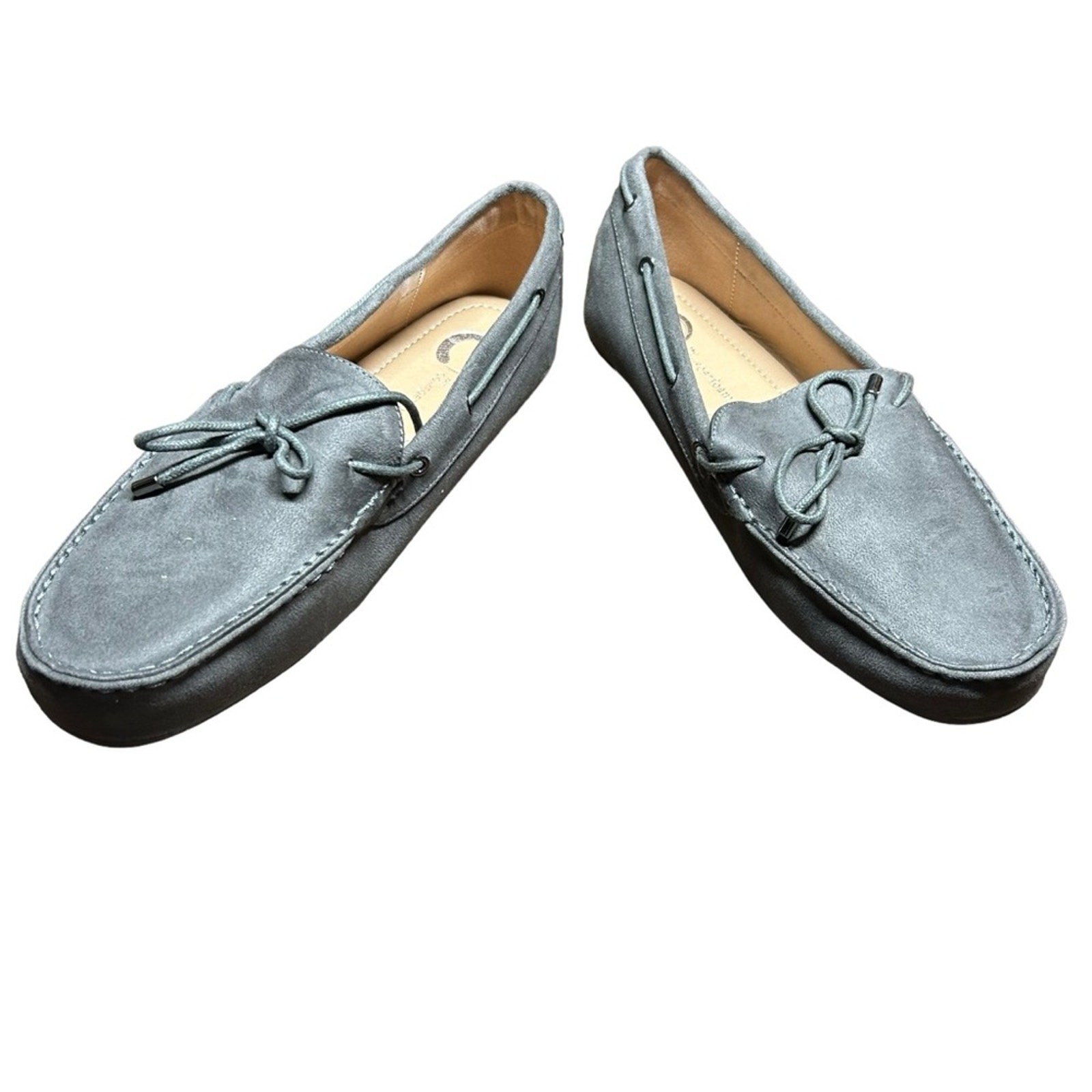 Journee Collection Thatch Classic Grey Moccasin Slip On Round Moc Toe NEW Size 9