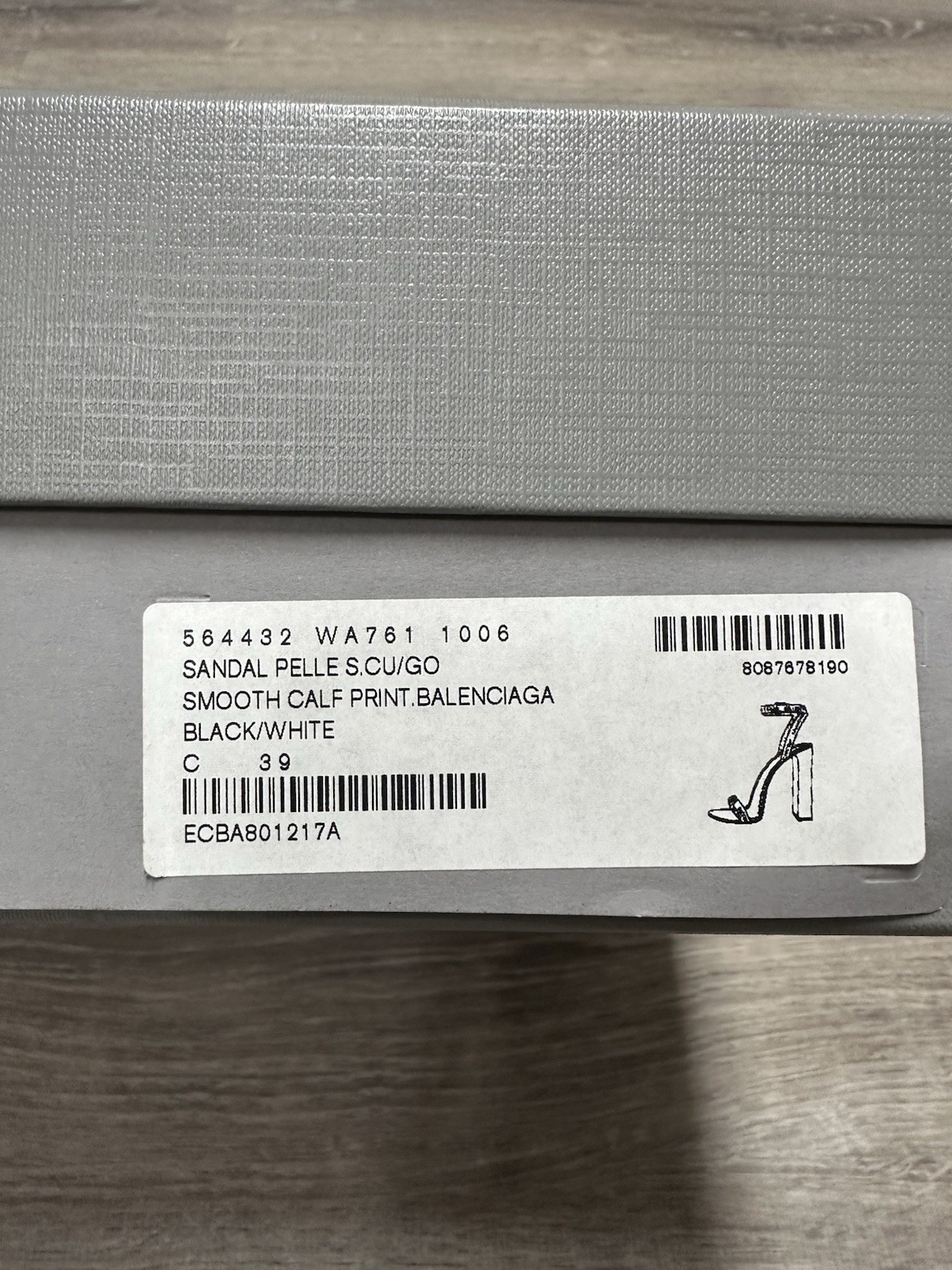 Balenciaga Brand NEW Logo Block Heel Sandals SIZE 39 Authentic Box And Dusty Bag