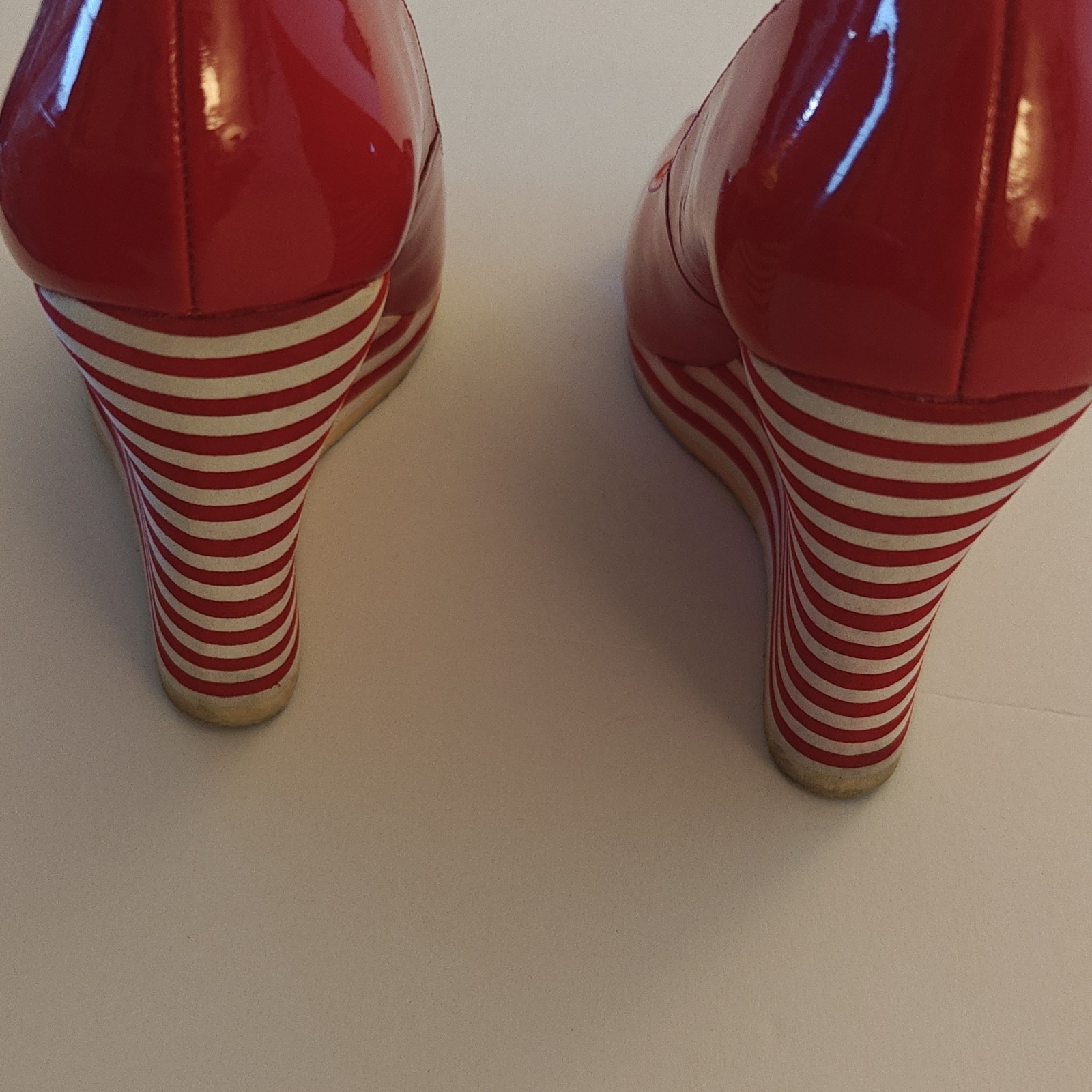 EVA Stripe Wedge Red Size 6
