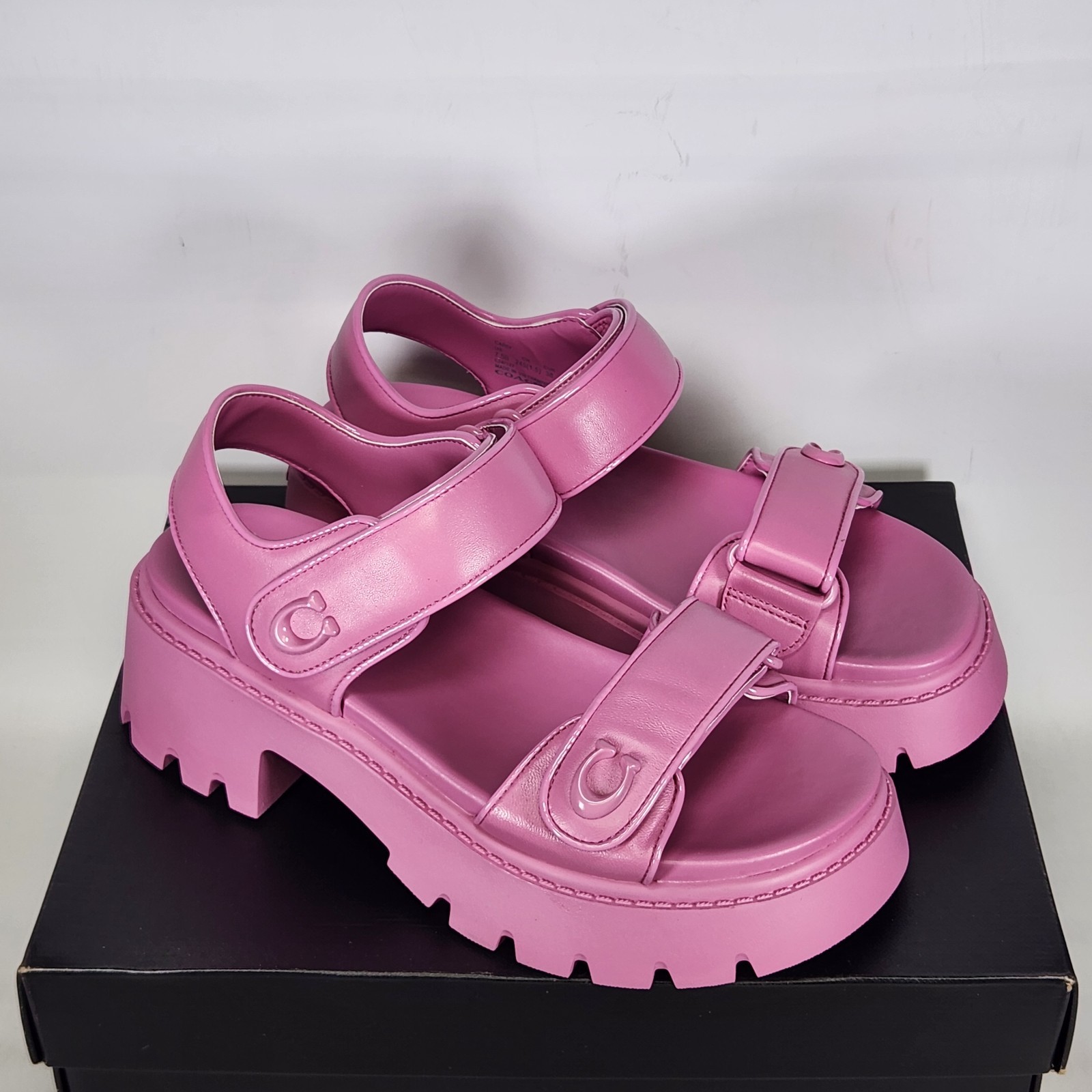 Size 8.5 – Coach Brynn PLATFORM – 2.25″ Heel / 1″ Platform – Fuchsia Leather