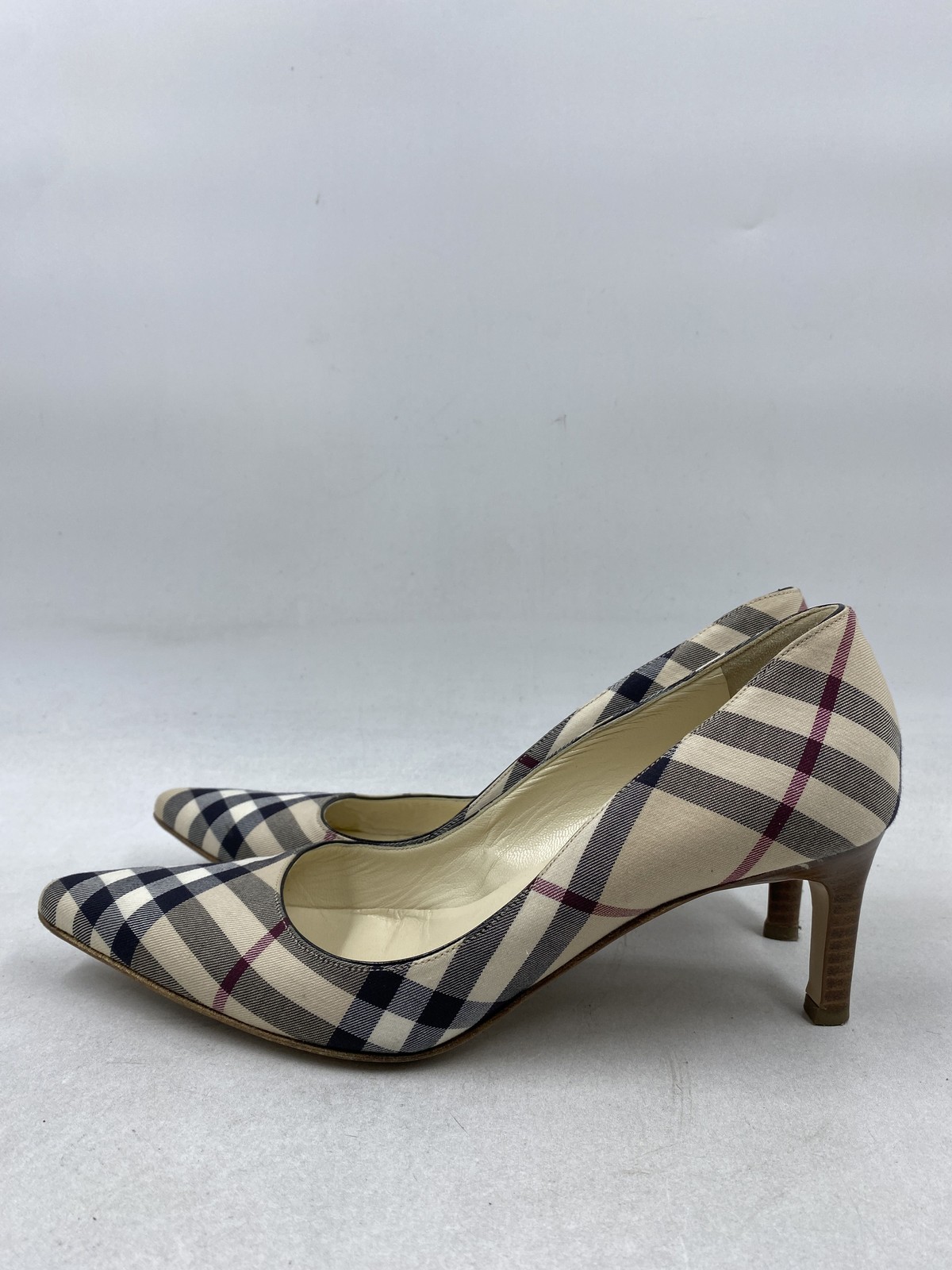 Burberry Check Dame Beige Pumps W 6