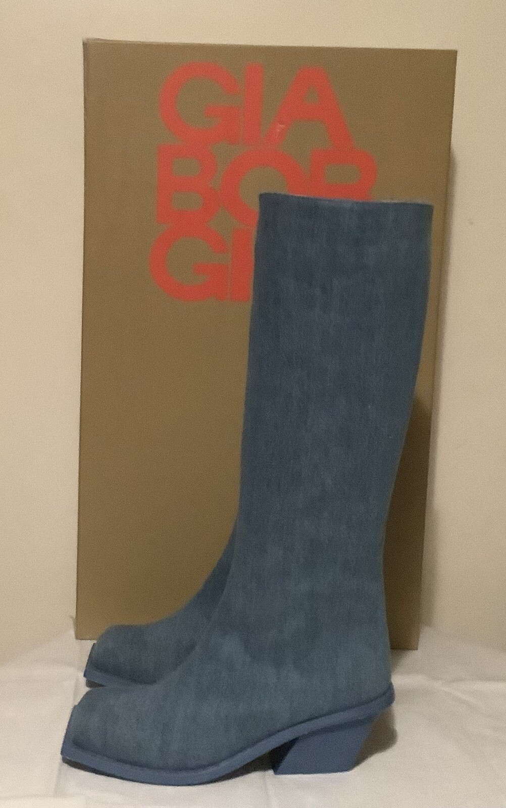GIA BORGHINI Boots NEW Denim Size US 8,5