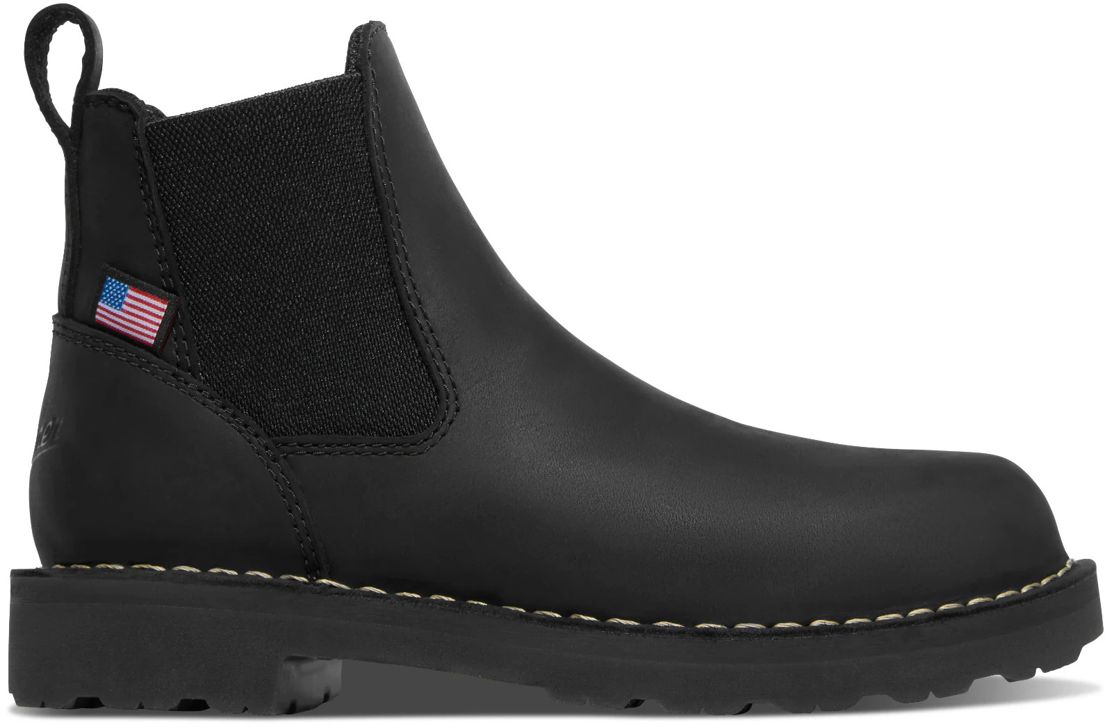 Danner Women’s M Bull Run Chelsea 5″ Black Work Boots 15485
