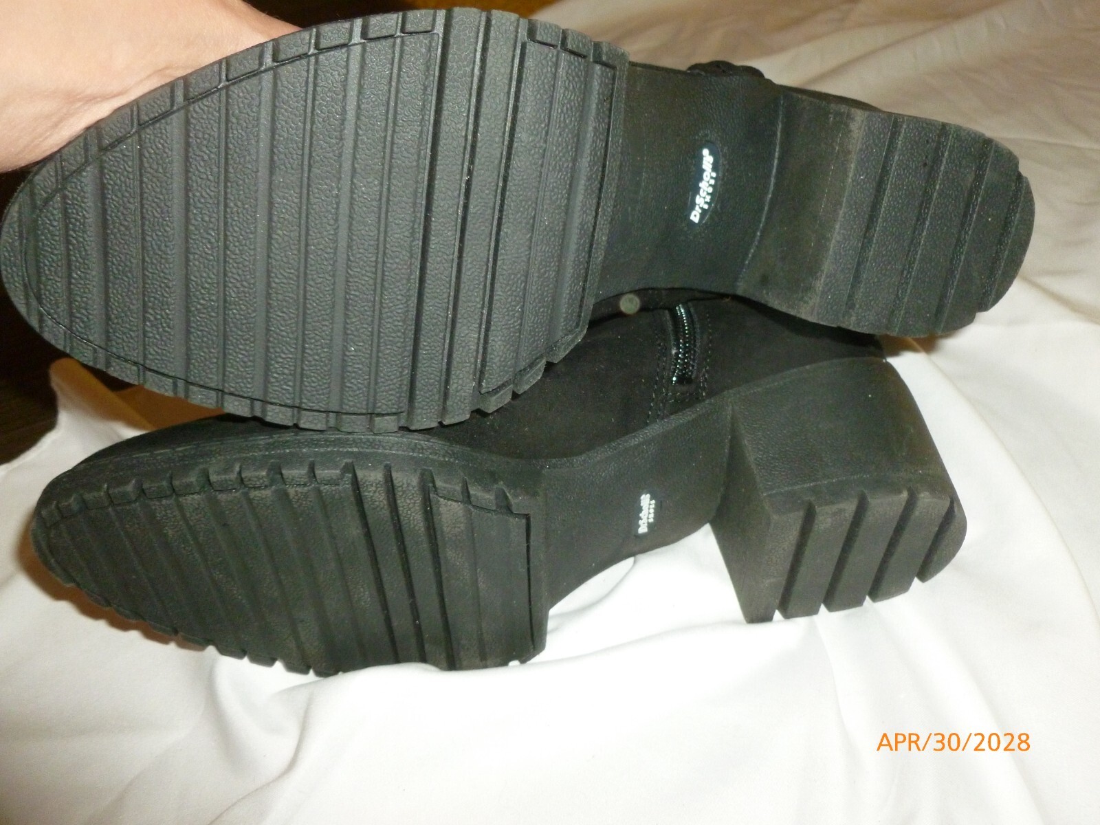 Dr. Scholl’s Women Zip Ankle Boots Black Leather Harness sz 40 US 10 M