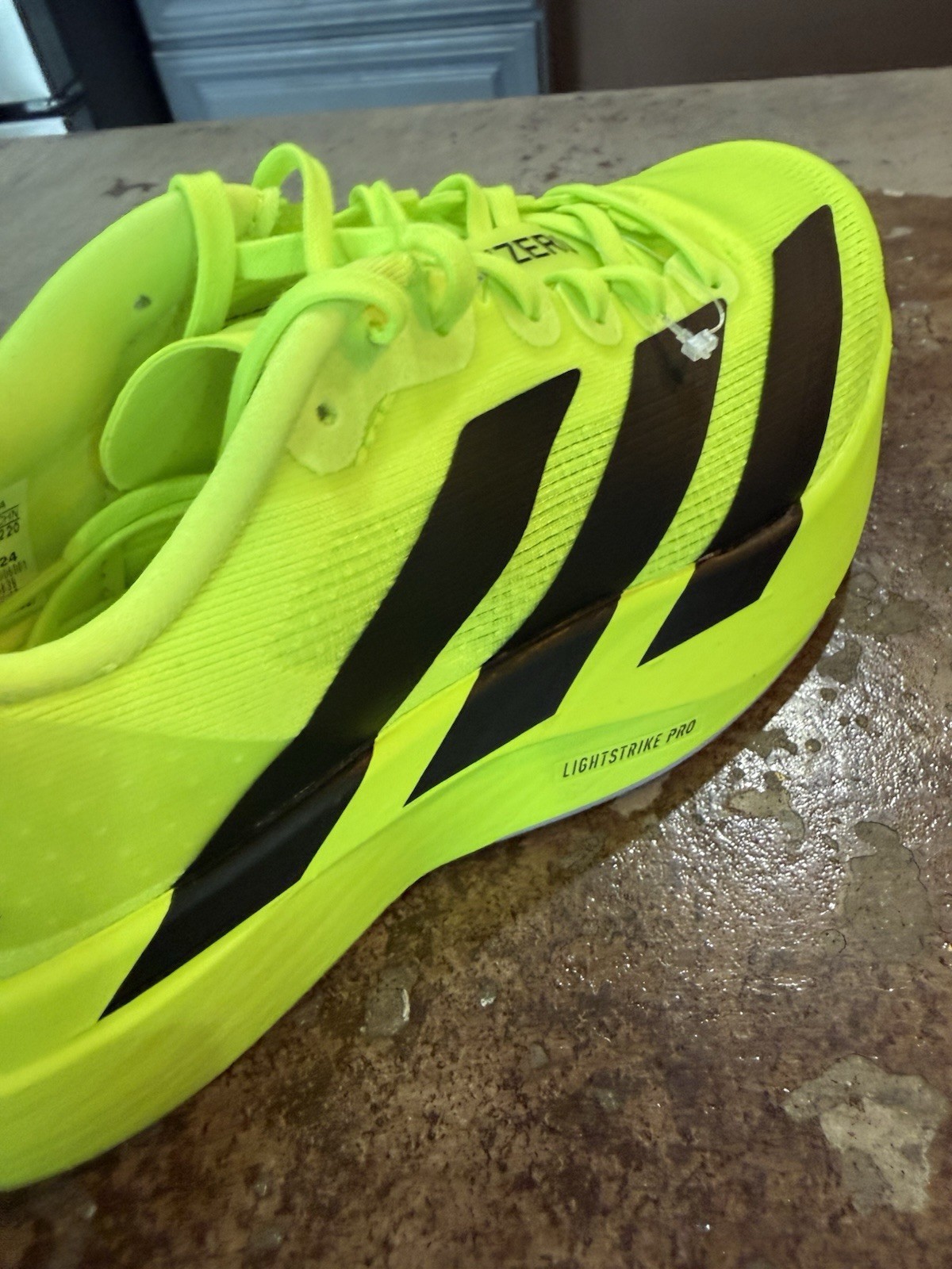 Adidas Women’s Evo SL Lucid Lemon Black Running Shoes Size 5