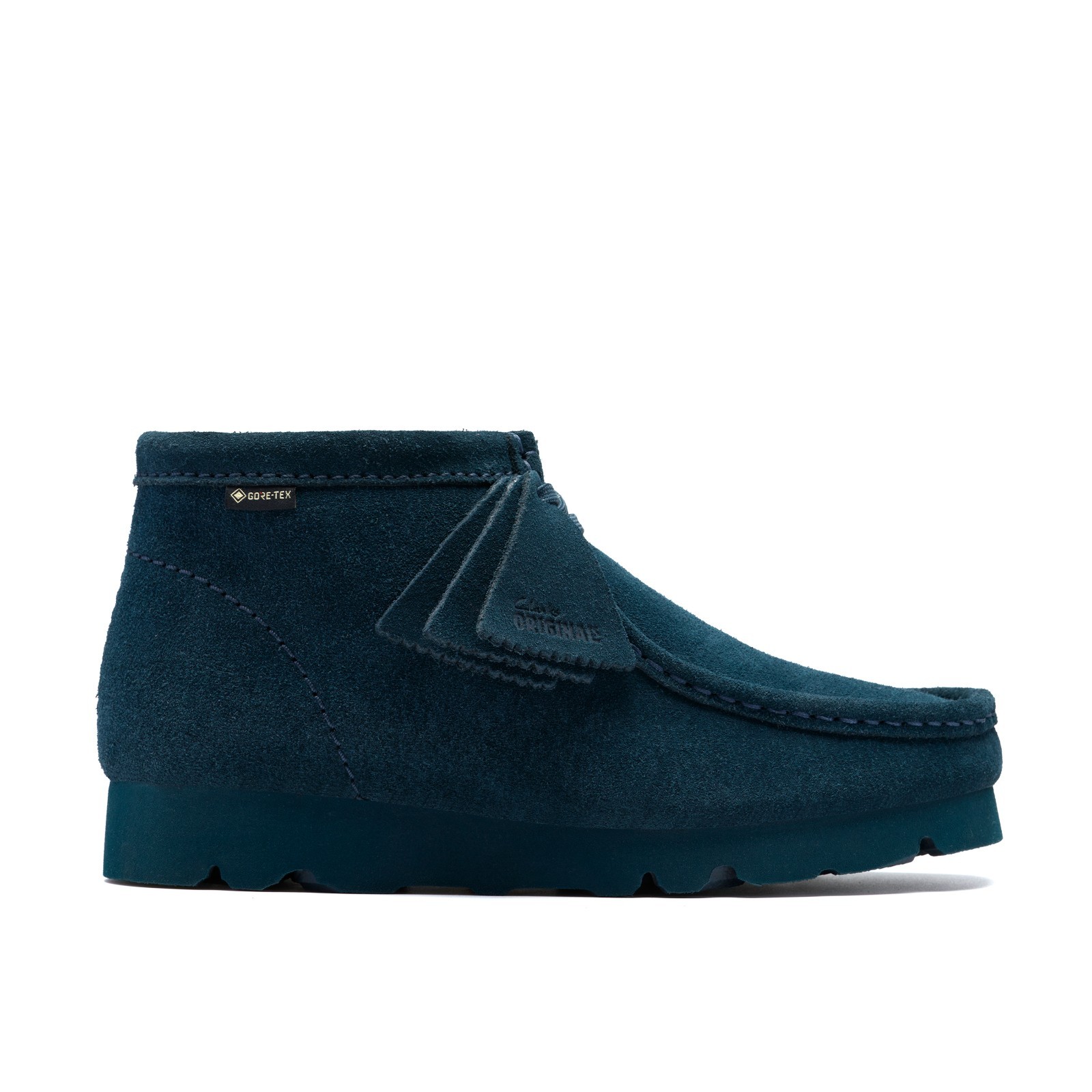 Clarks Women’s Wallabee Boot GTX Dark Teal Suede 26183070