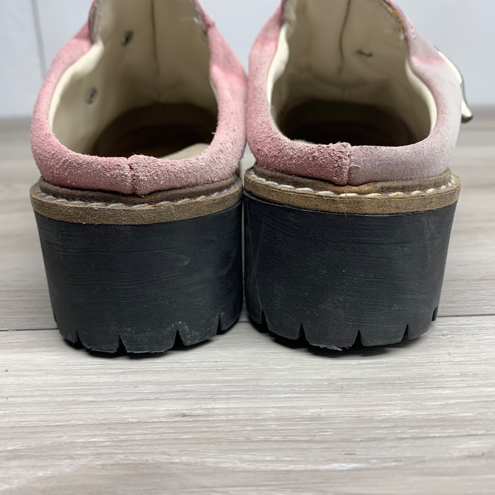 GEIER WALLY AUSTRIA Women’s 6-6.5 EU 37 US Suede Leather Mules Slides Clogs Pink