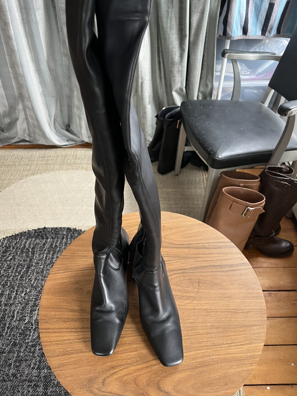 Coperni Over The Knee Boots Black Sz 39 Excellent!