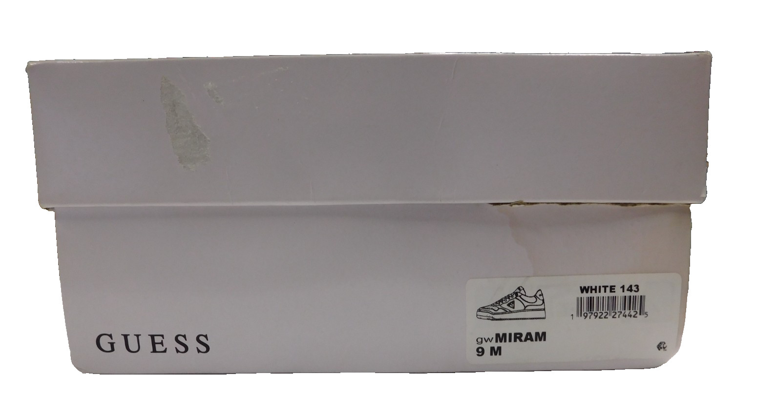 Guess Womens Miram Sneaker Size 9M White/Pink 143-Box Damage