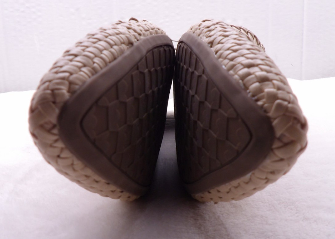 BIRDIES The Goldfinch Sz 12 Dawn Woven Slip-On Pointed Toe Flats Creamy Beige