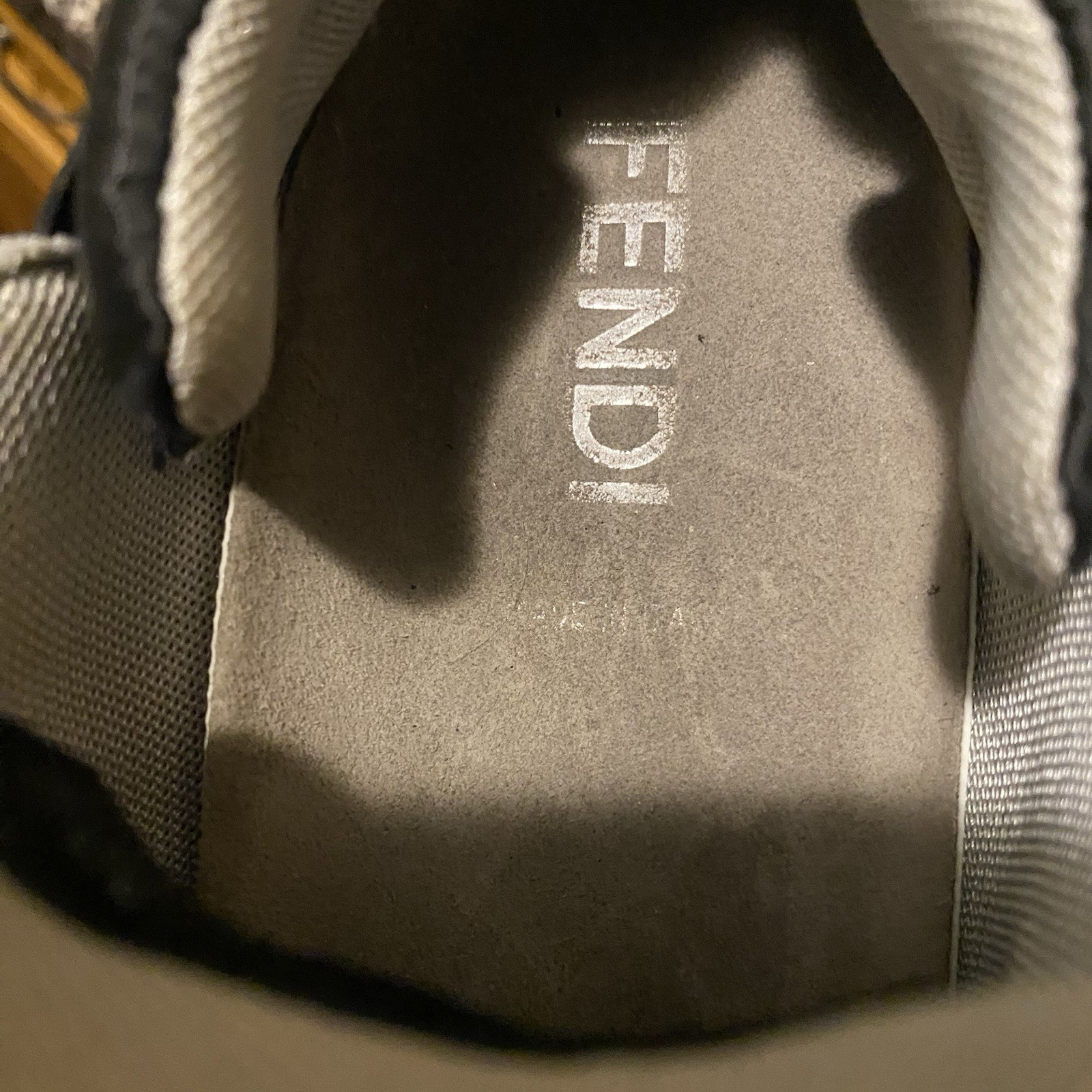 Fendi FF Logo Women’s Size 38 Low Top Sneakers Black Monogram Strap Lace Up