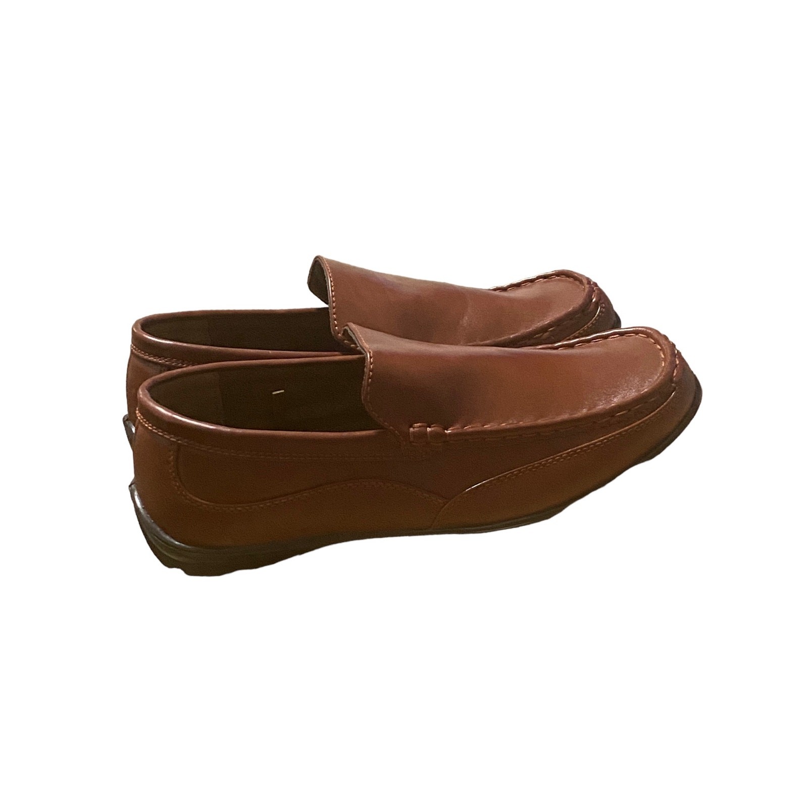 Deer Stags Driving Loafers Synthetic Leather Brown Size 7M