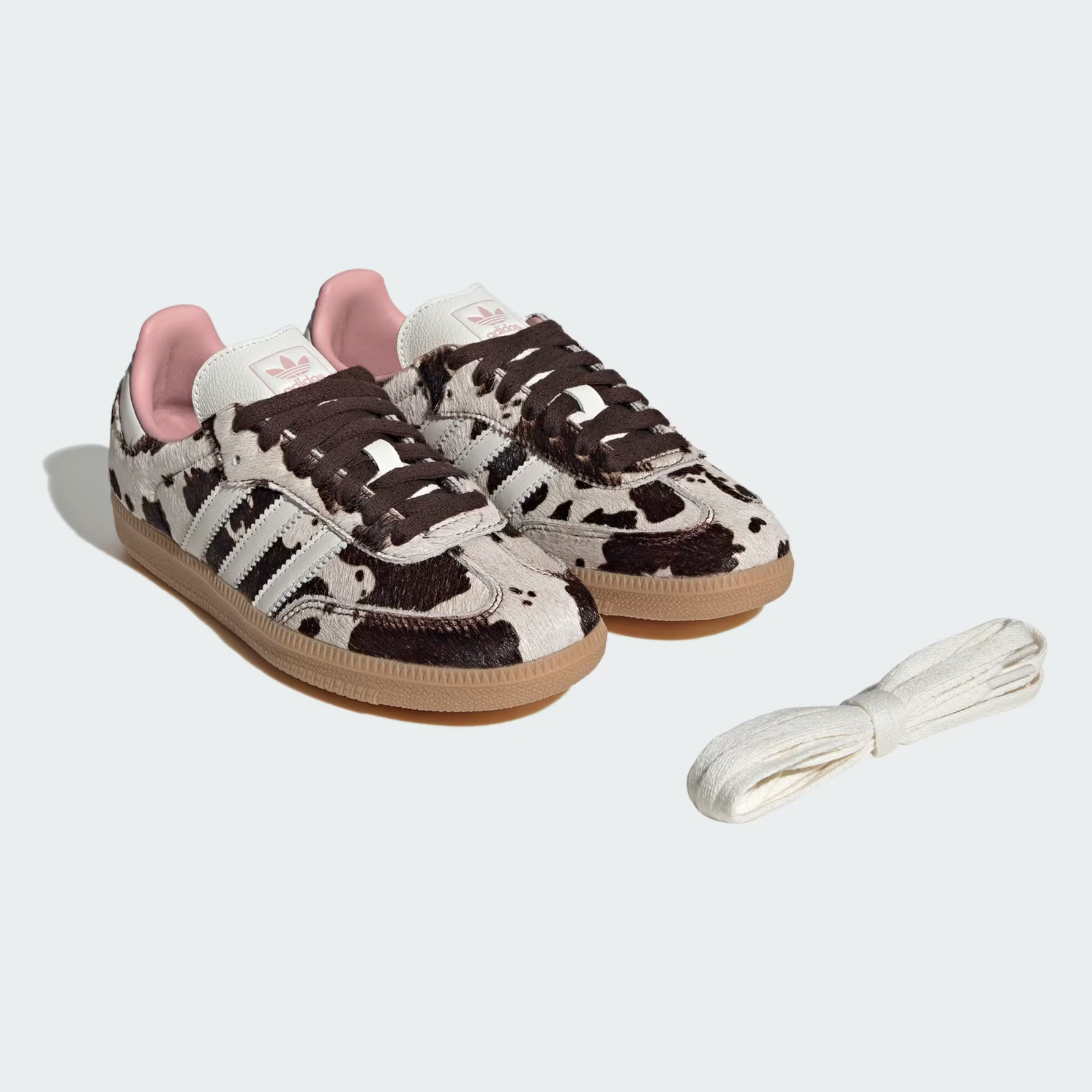 adidas Samba OG Cow Print Womens Size 9 Dark Brown Off White Gum 3 JR1256