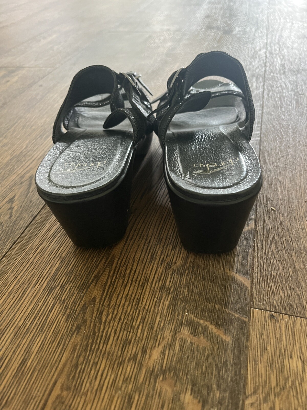 Dansko Jessie Black Leather Slide Sandals Women’s Size 41 US 10..5/11