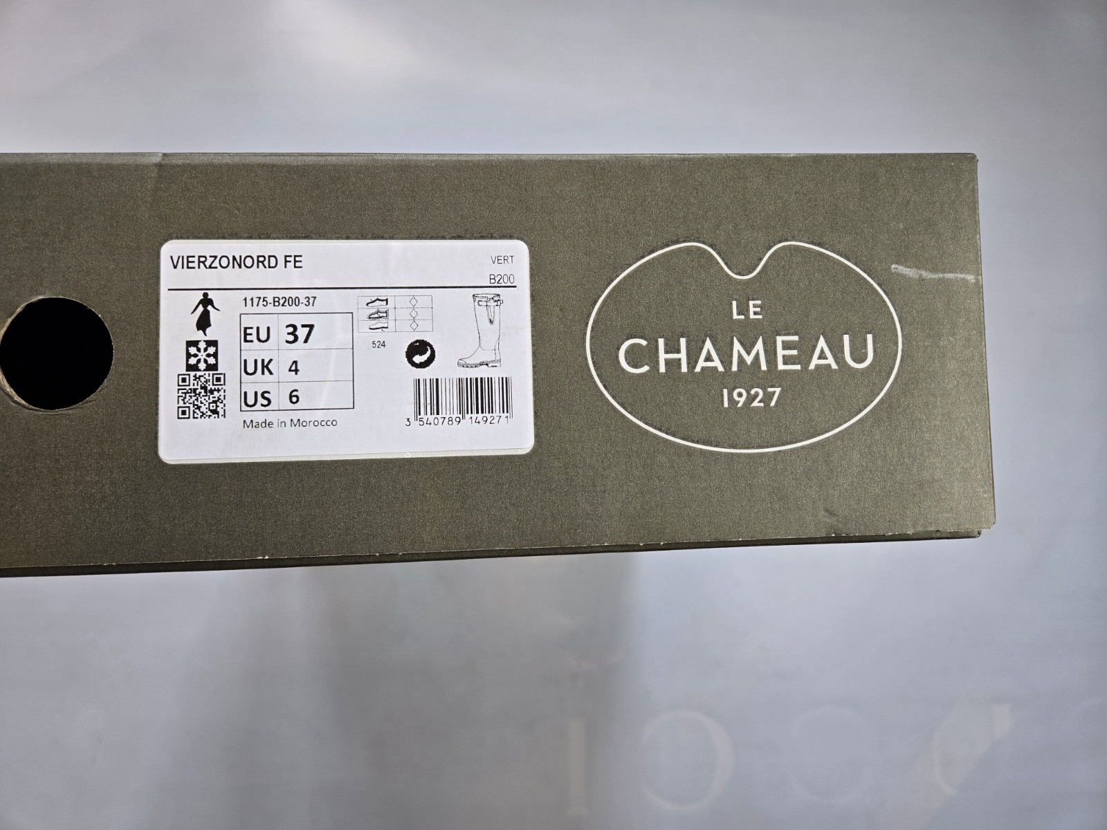 LE CHAMEAU VIERZONORD NEOPRENE LINED WOMEN’S ICONIC GREEN WELLINGTON BOOTS