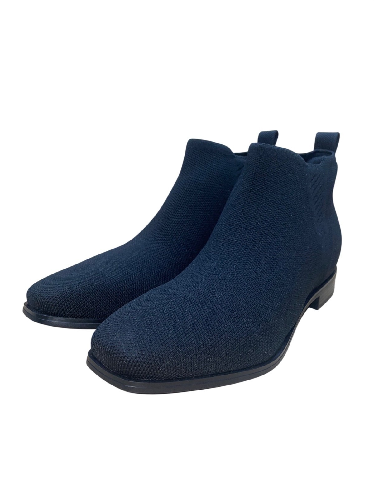 Vivaia Women’s Black Woven RPET Slip In Ankle Low Heel Booties Size 39.5