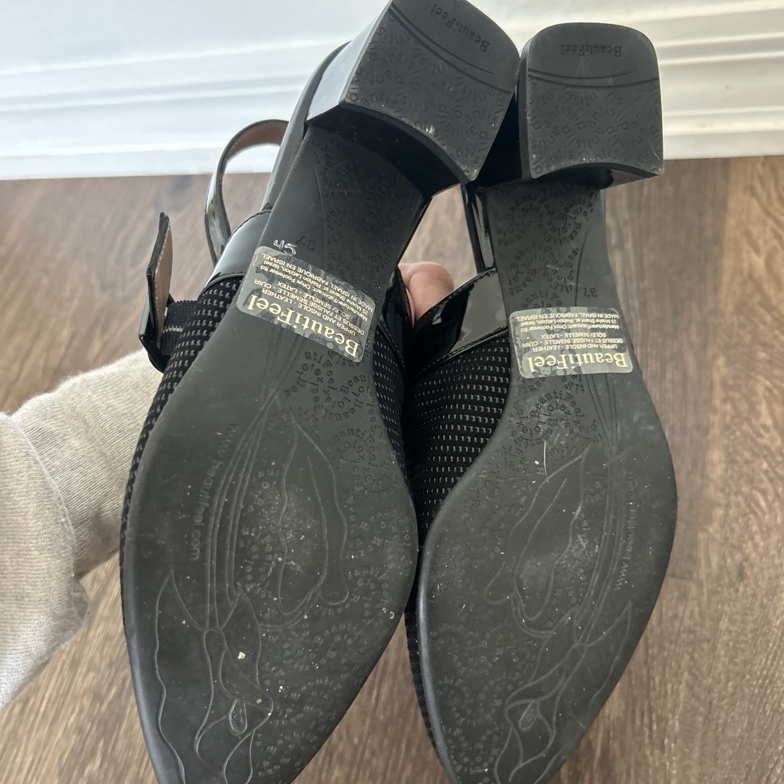 Beautifeel black Womens Maisy Sling Back sz US 6/6.5 37 EU NEW Isreal
