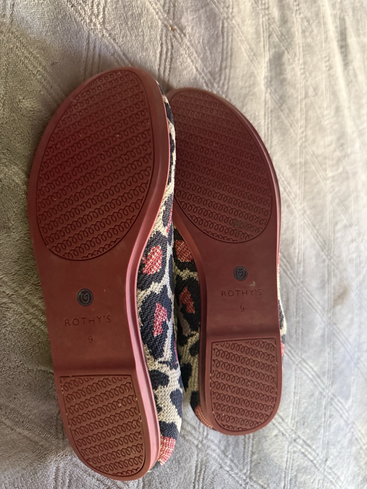 Rothy’s Women’s Multicolor Animal Print Knit Slip-On Pointed Toe Flats 9
