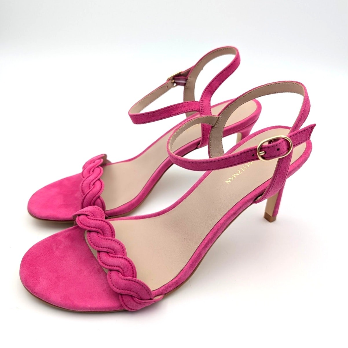Stuart Weitzman Dancer Twistie 100 Suede Sandal Women’s Pink Size US8 EU38.5