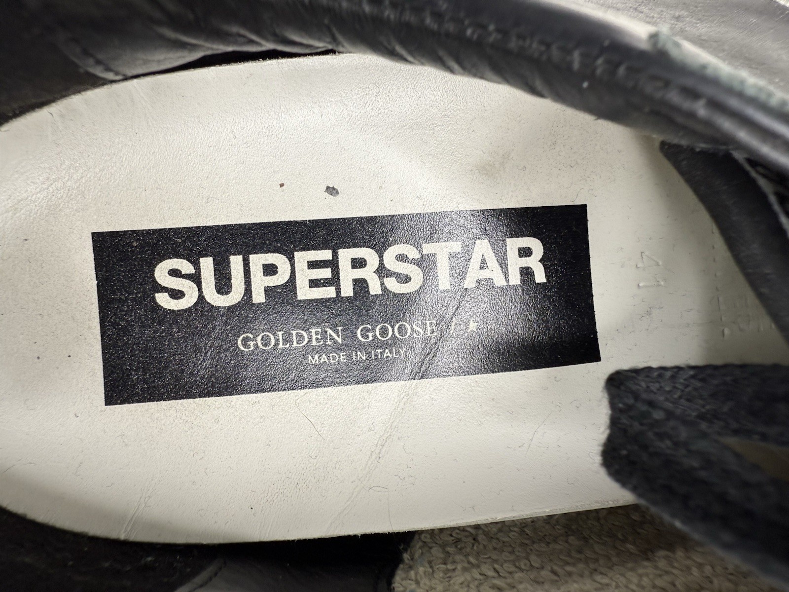 Golden Goose Super-Star Leather Sneakers in Black and White Size 41