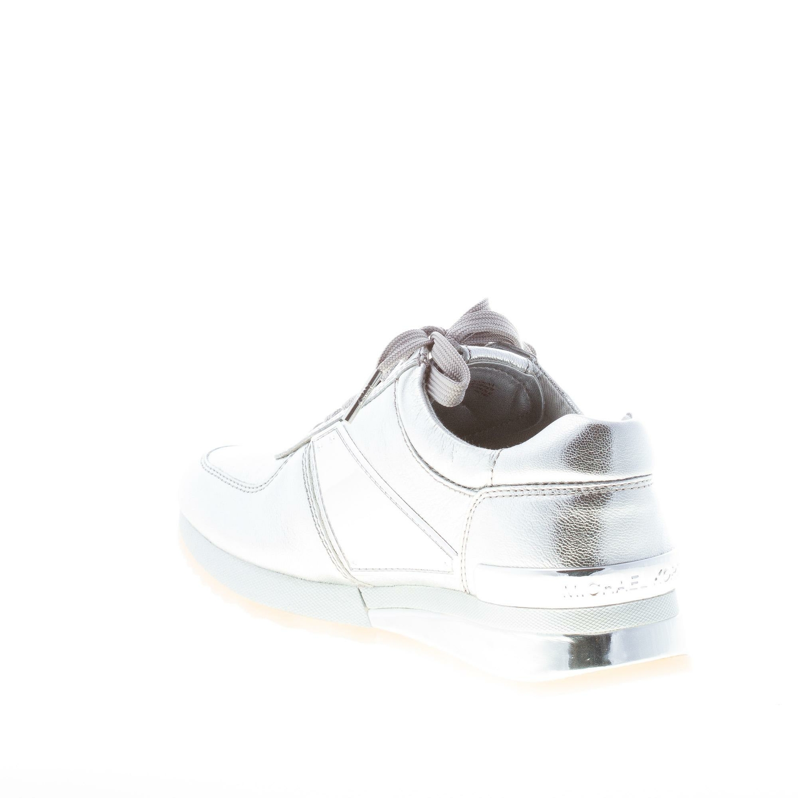 MICHAEL KORS Women’s Shoes Allie Plate Wrap Leather Silver 43R7ALFS1M