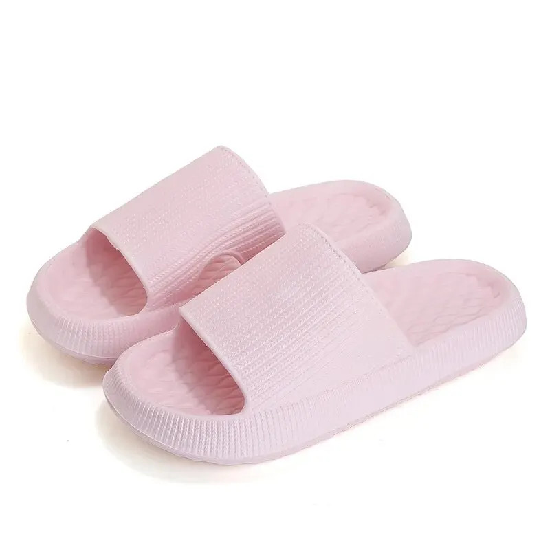 4cm Thick Platform Pillow Slippers Women 2024 Summer Eva Soft Sole Indoor Slides