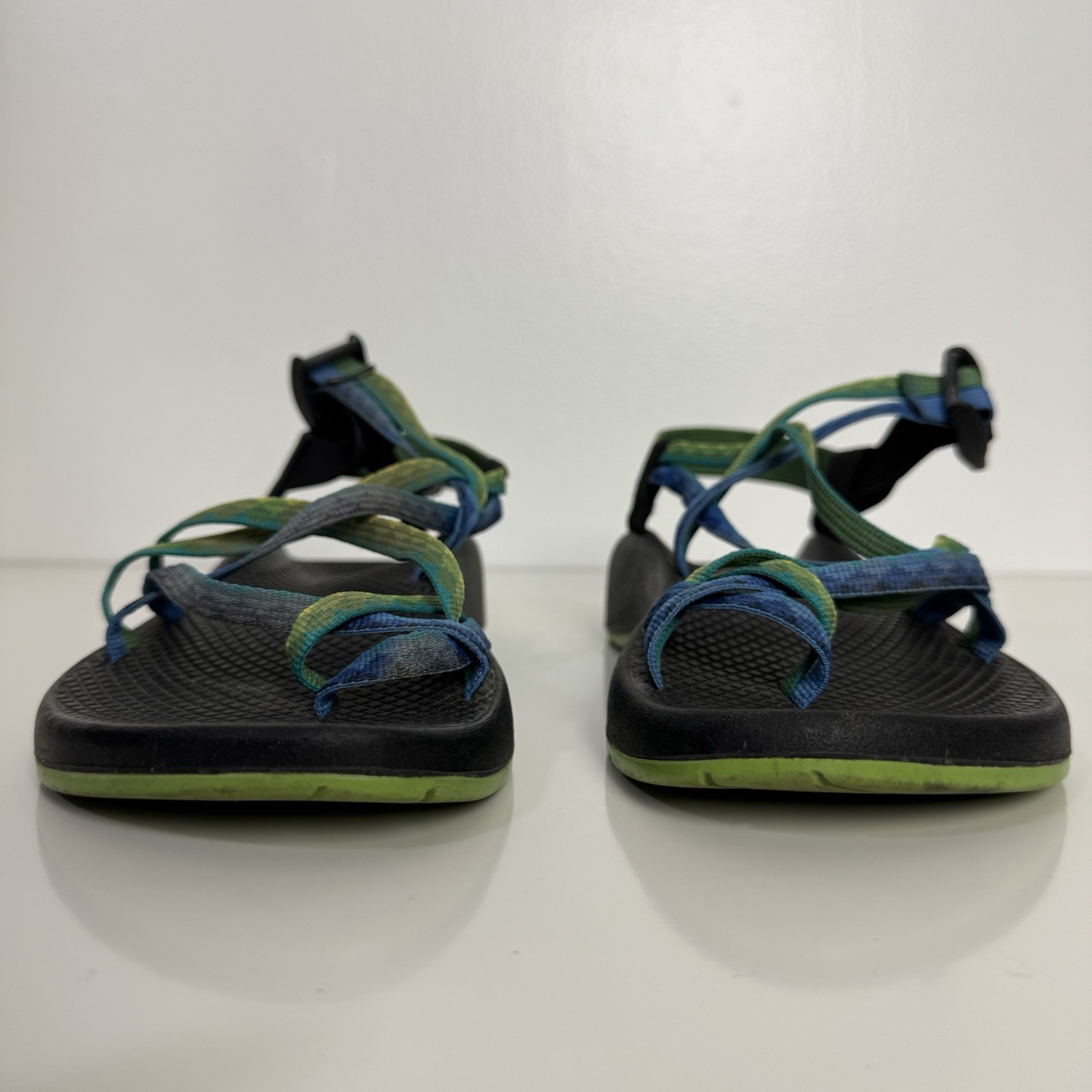 CHACO Sport Hiking Trail Sandals Womens 7 Blue Green Strappy Shoes J199058