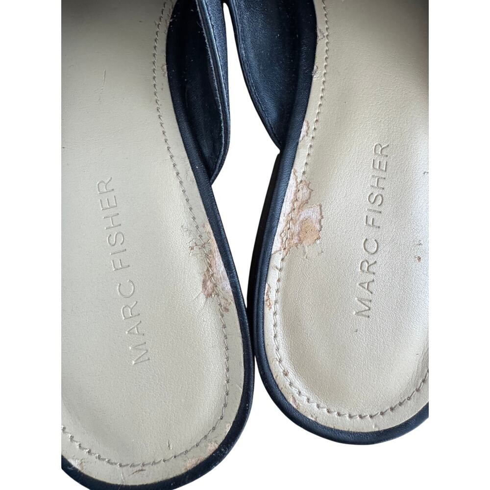 Marc Fisher Wrangler Floral Embroidered Mule Loafers Black Size 10M
