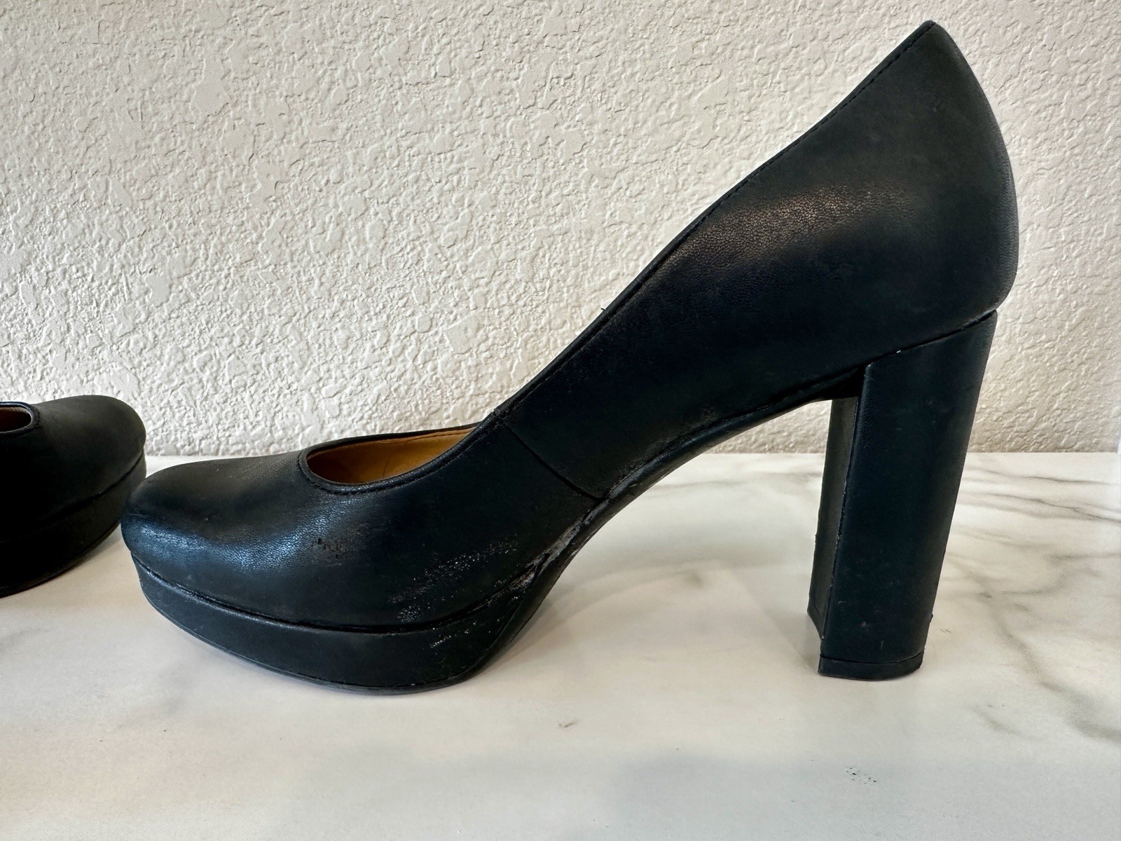 Naturalizer Black Platform Block Heel Pumps – Women’s Size 7W