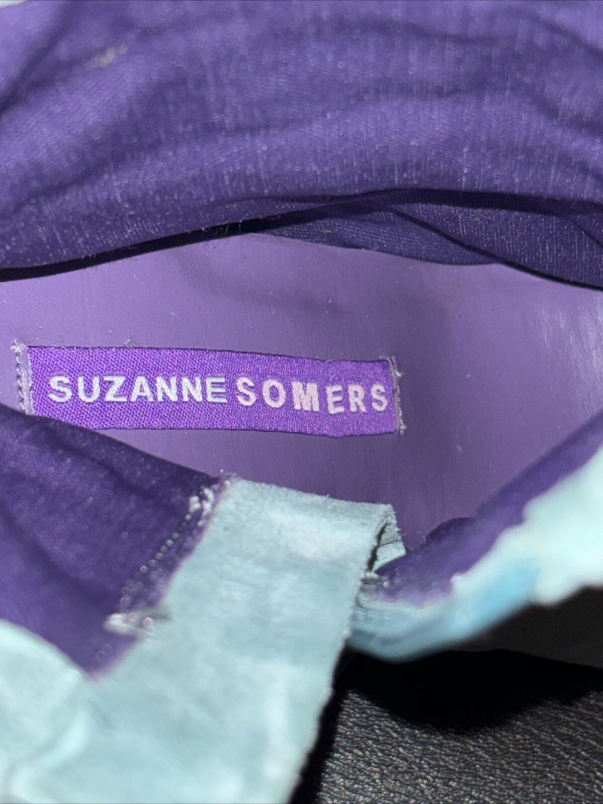 SUZANNE SOMERS Womens Suede Turquoise Embellishments Style 798366 SZ 6.5M