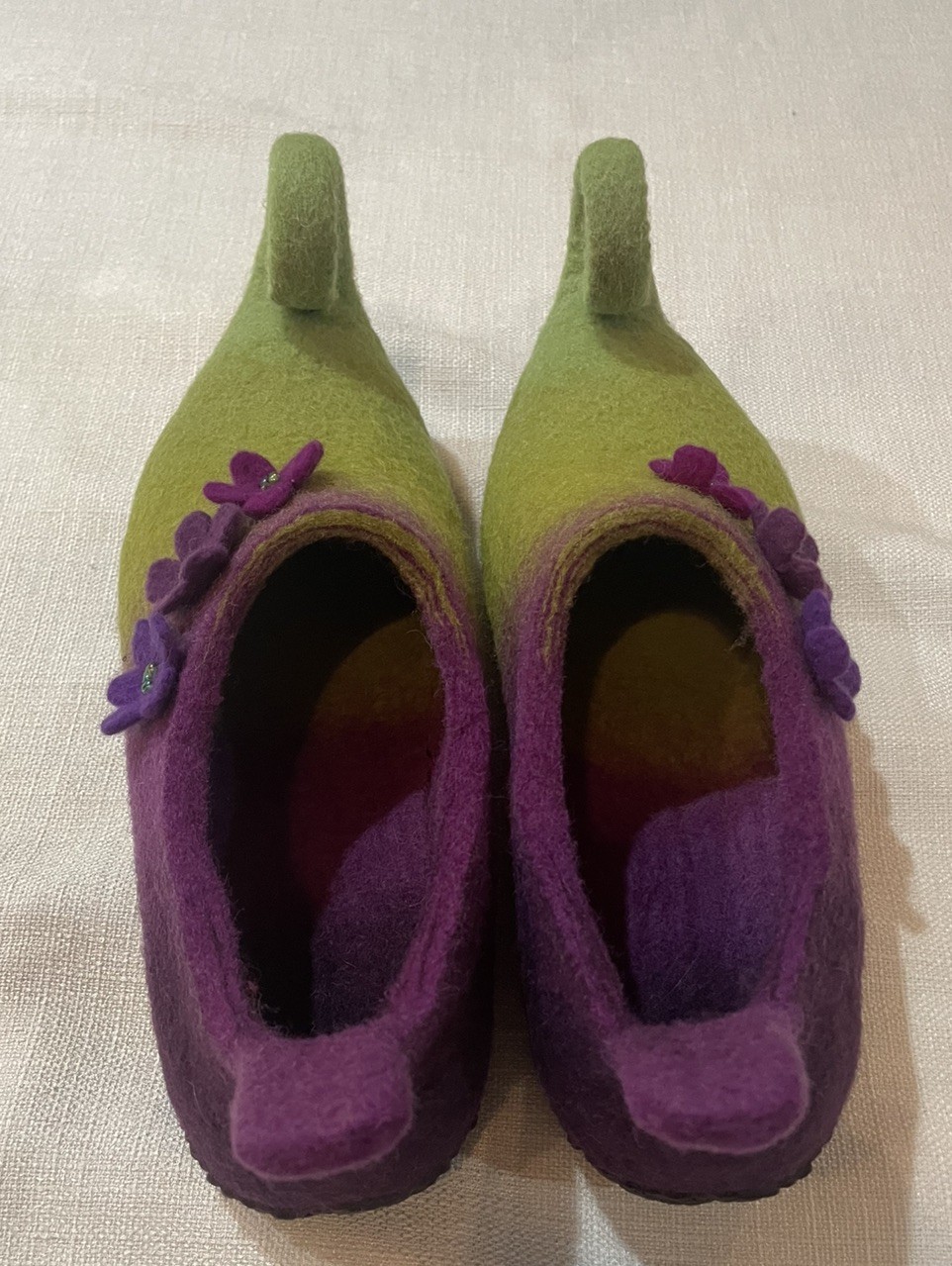Zavesfelt Fairy/Elf Shoes Women’s US 8.5-9.5 Felted Wool Handmade in Lithuania