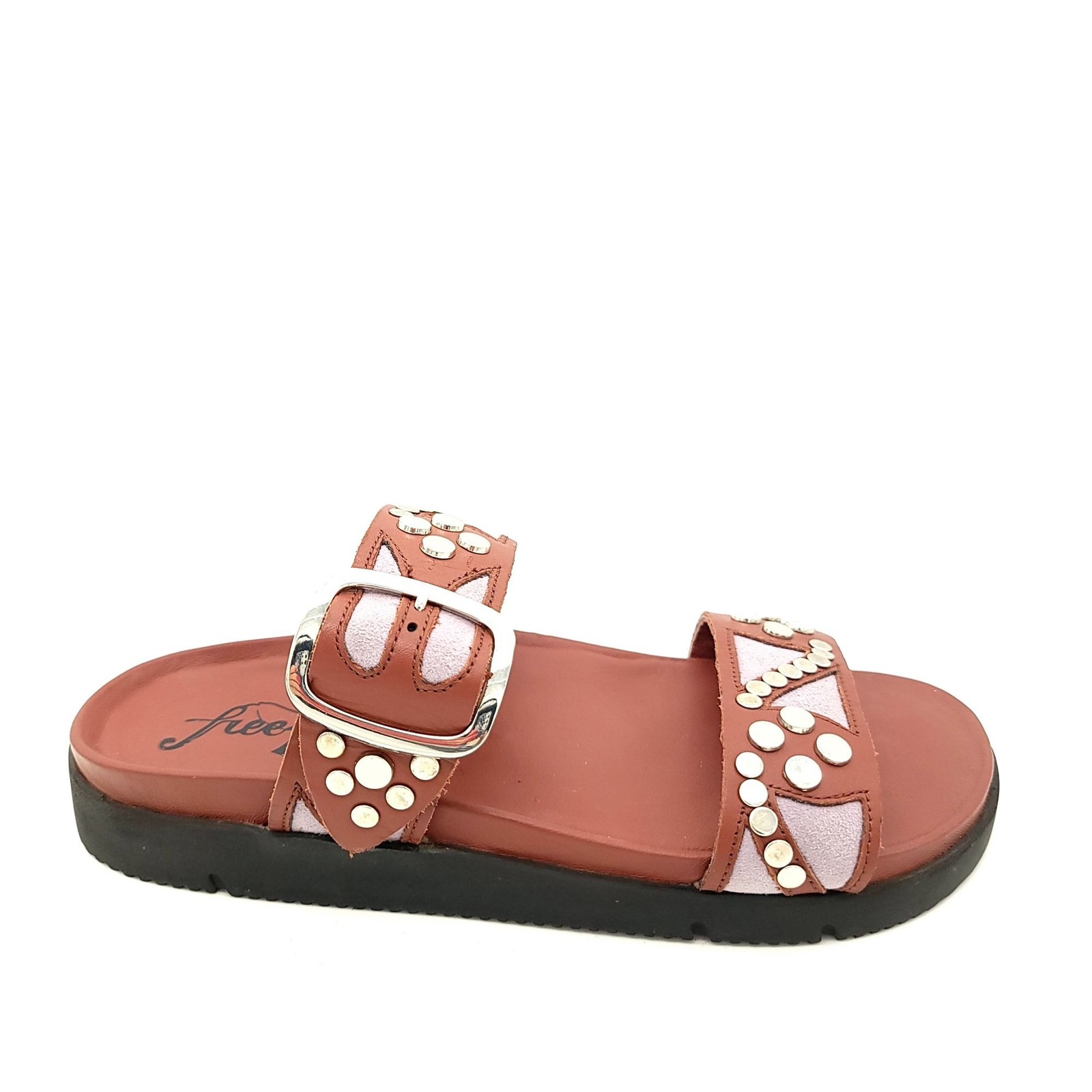 Free People Revelry Sandals Slides Studded Boho Casual Festival Womens 7 New