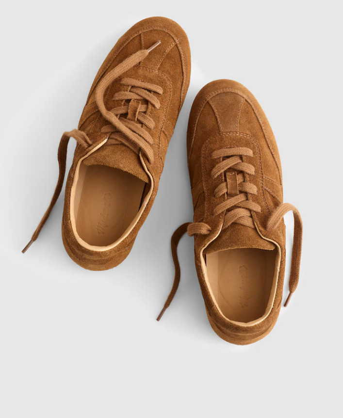 Madewell The Oaklynne Sneaker Women’s Retro Low Top Leather Nylon Casual Lace Up